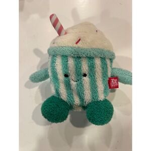 BumBumz Suki the Milkshake 7.5 Inch SweetBumz Plush Teal White Striped